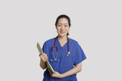 Nurse holding a clipboard