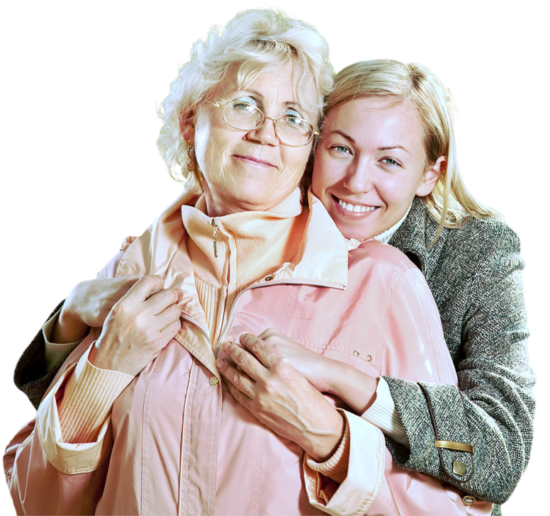 Caregiver with elderly woman